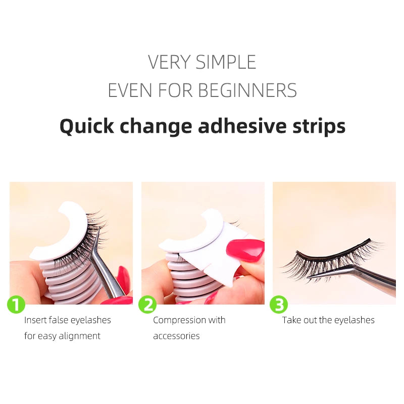 10 Pieces Reusable Eyelash Adhesive Strip - Where2Buy